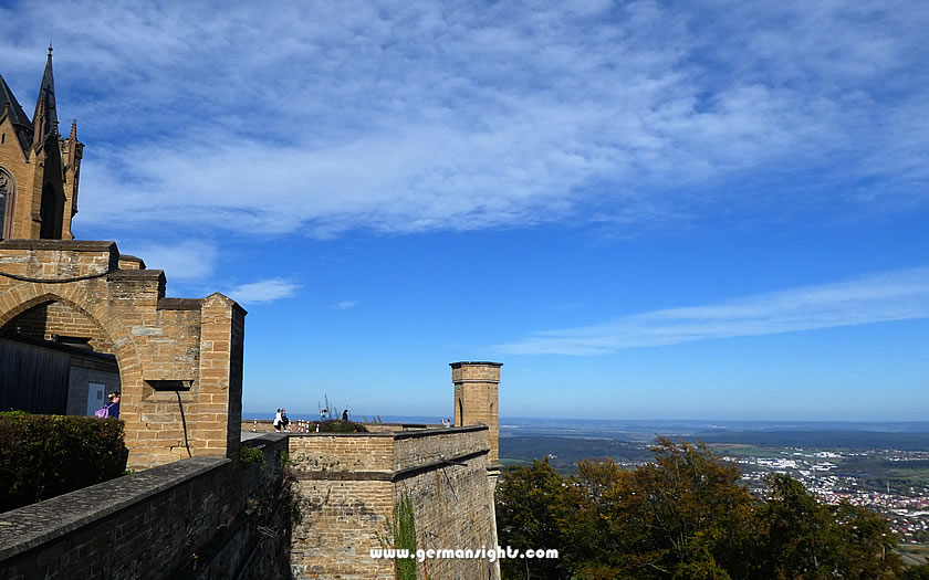 View from Hohenzollern Castle walls
