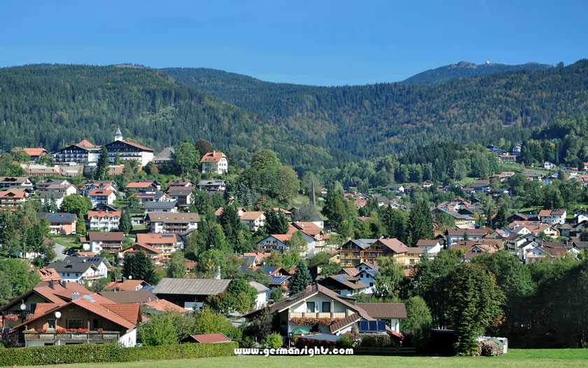 The resort town of Bodenmais in eastern Bavaria