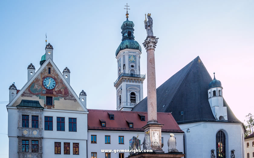 The historic town square of Freising