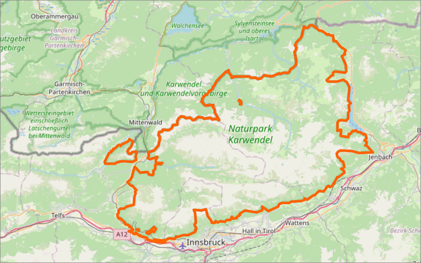 Map of the Karwendel region