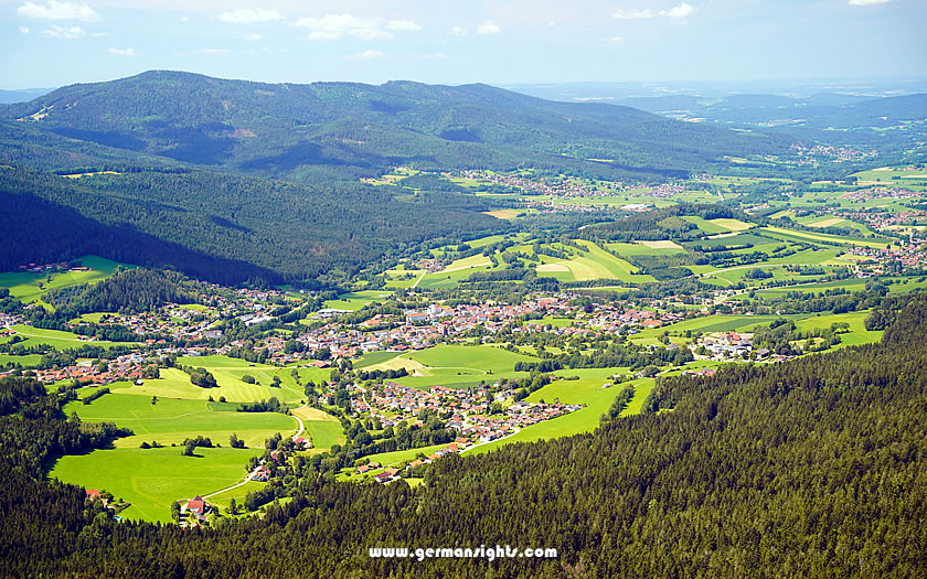 View of Lam in the Bavarian Forest in the southern Upper Palatinate
