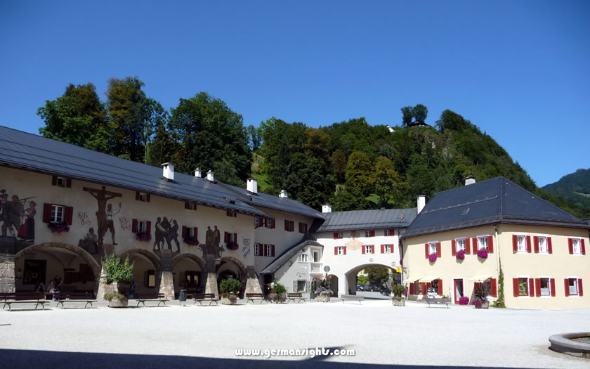 The courtyard of the royal palace in Berchtesgaden