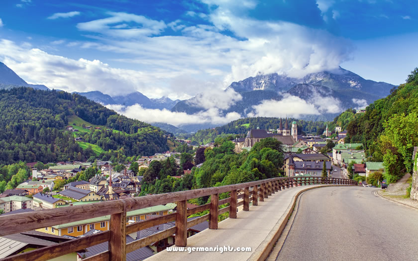 View over the famous mountain resort of Berchtesgaden