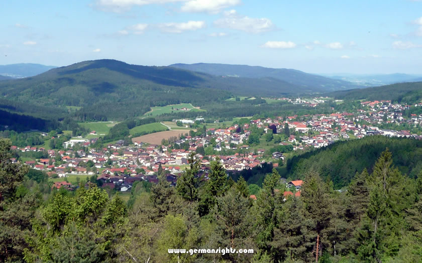 View over Bodenmais in the Bavarian Forest