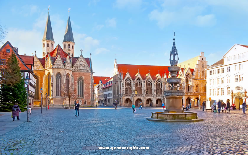 The Altstadtmarkt square in Braunschweig