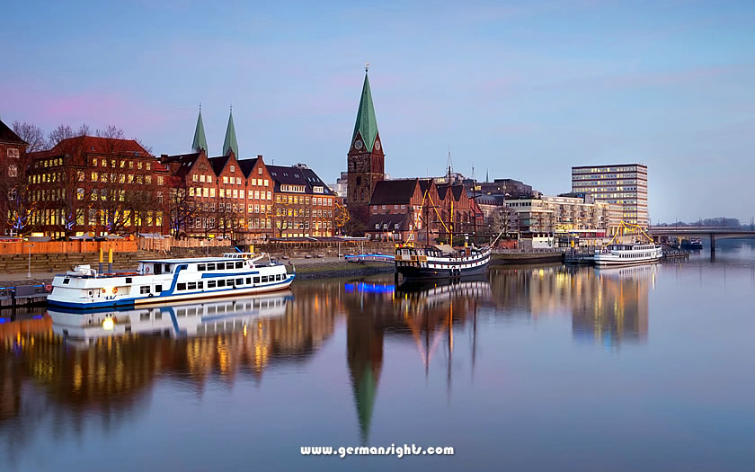 The Schlachte embankment in Bremen
