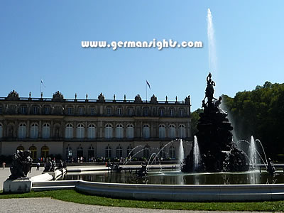 The grounds of Herrenchiemsee Palace, Germany