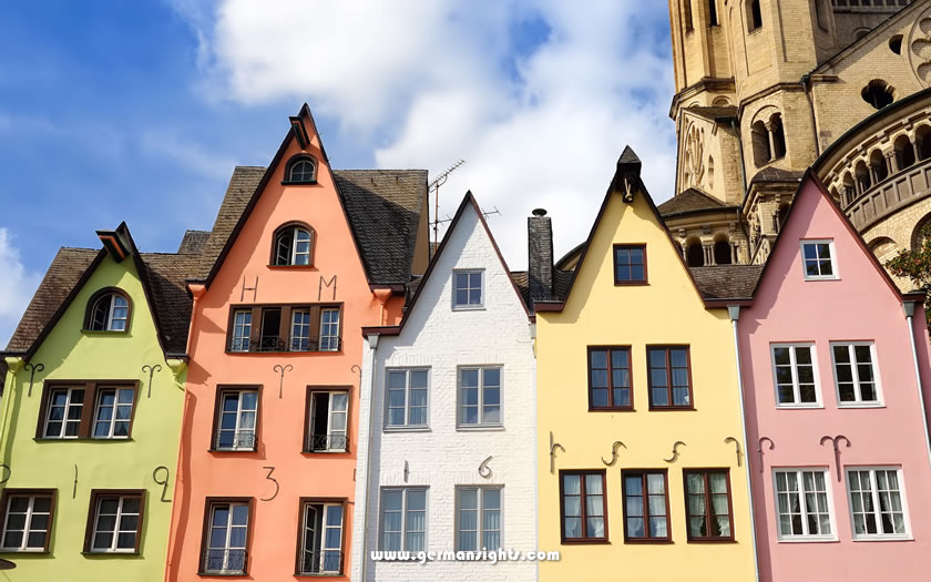 Houses in the historic Fish Market area of Cologne