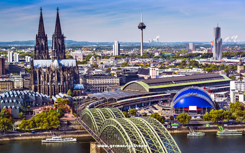 View over the centre of Cologne