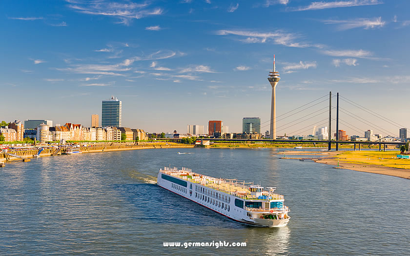 The Rhine river at Düsseldorf