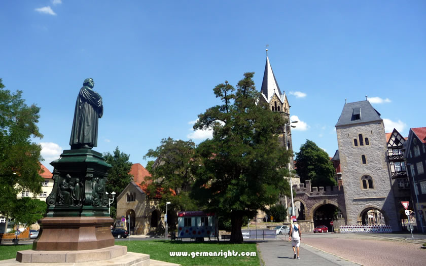 Luther statue in Eisenach