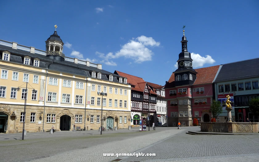 The market square in Eisenach, Germany