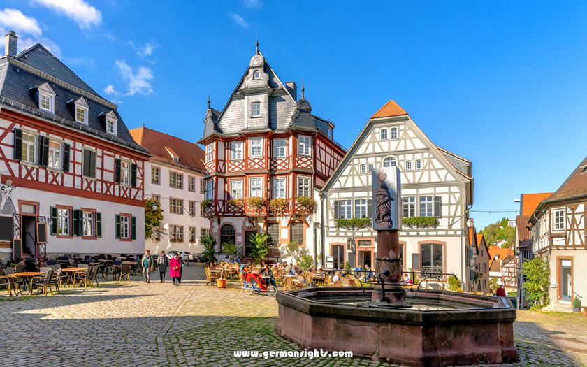 The Marktplatz in Heppenheim