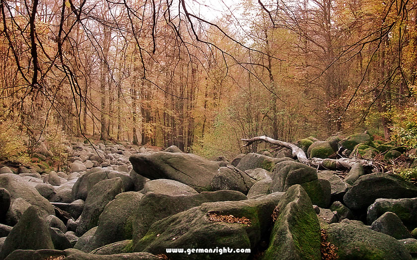 The rocks of the Felsenmeer in the Odenwald