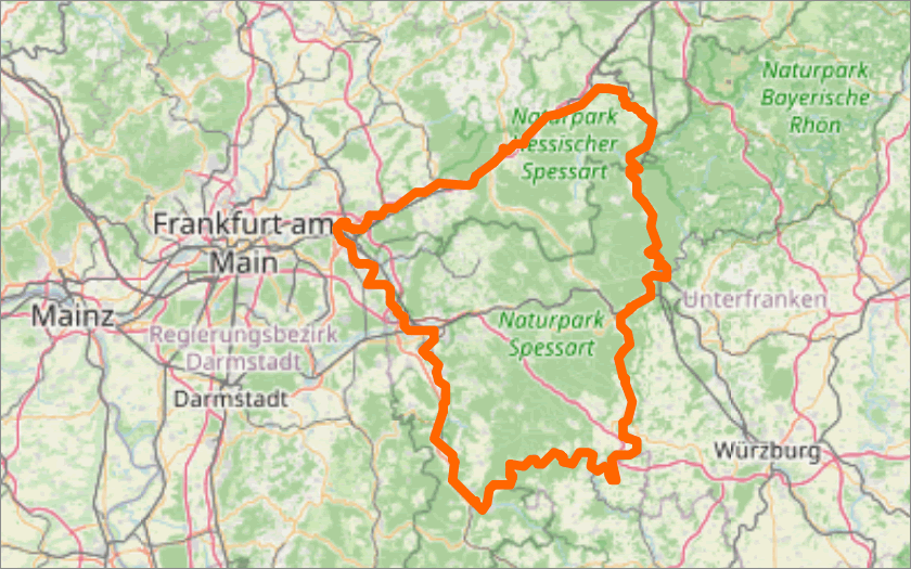 Map of Spessart Region