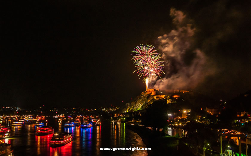 The 'Rhine in Flames' festival in Koblenz