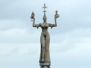 The statue of Imperia at the harbour in Konstanz on Lake Constance