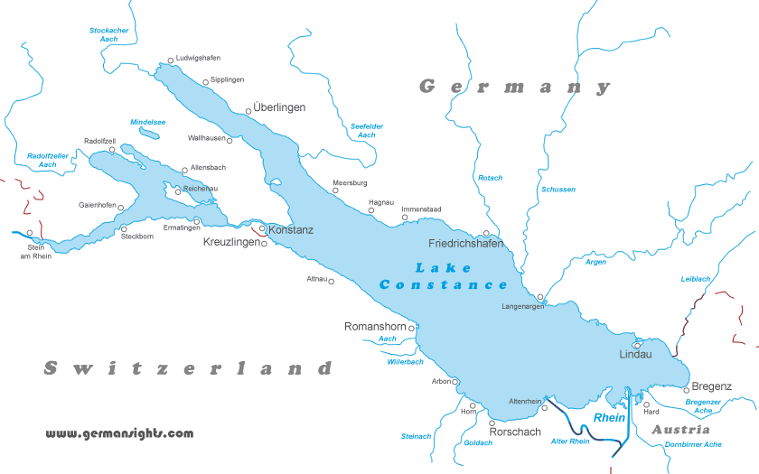 Map of Lake Constance Germany 