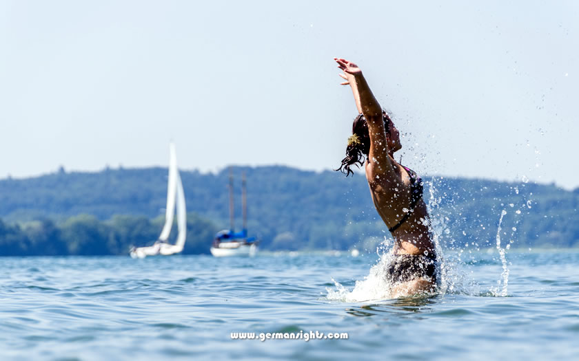 Swimming in Lake Constance Germany 