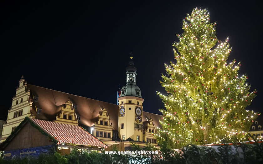 Christmas market in the old town of Leipzig