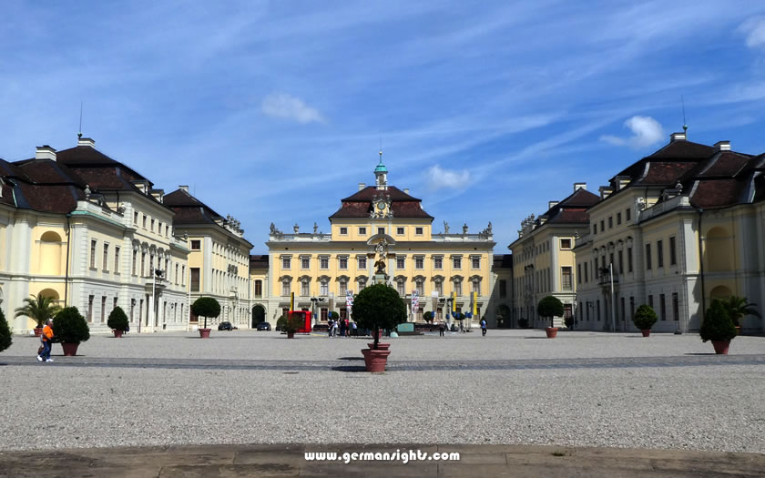 The interior grounds of Ludwigsburg Residential Palace