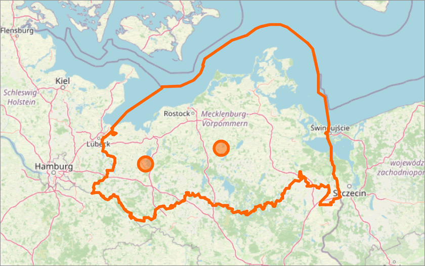 Map of Mecklenburg-Vorpommern