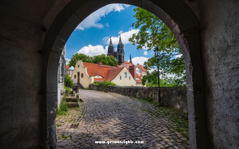 Part of the walk up to the castle and cathedral in Meissen