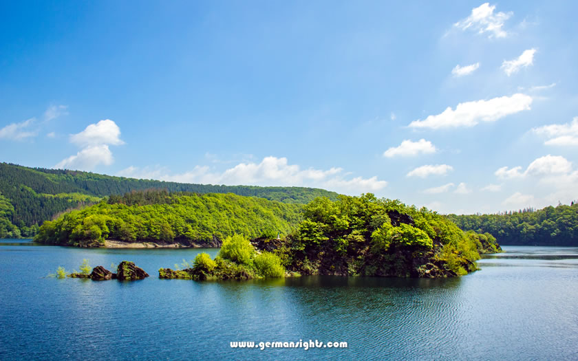 Lake Urft in the Eifel Mountains