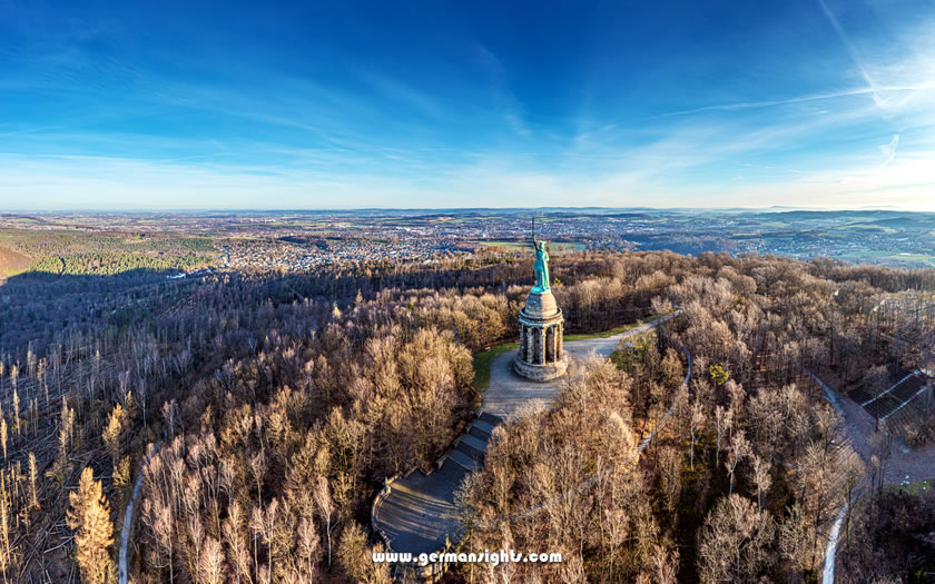The Hermannsdenkmal in the Teutoburg Forest