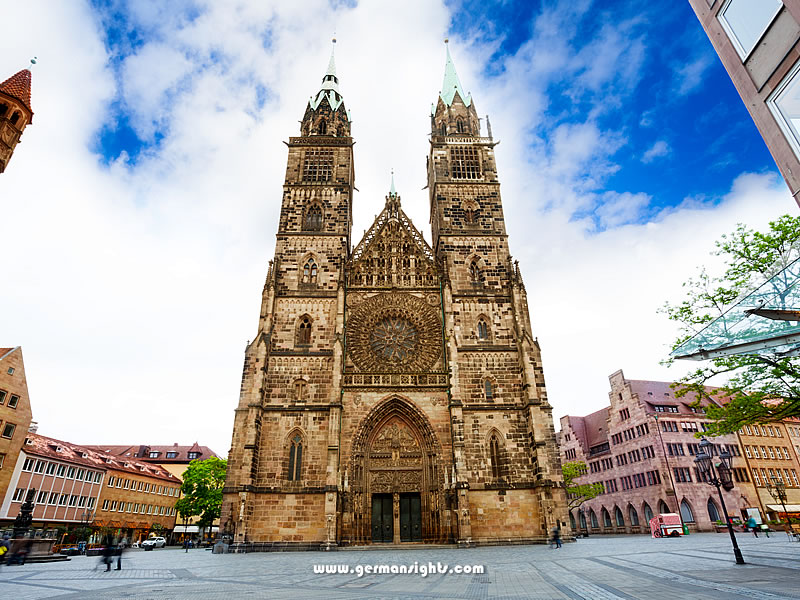 The Church of St Lawrence in the Lorenzer Altstadt part of Nuremberg.