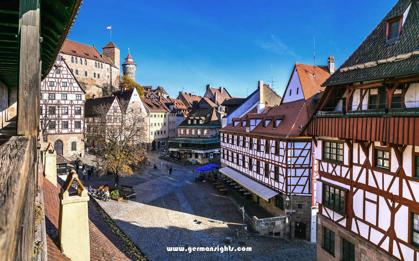 View of the old town in Nuremberg