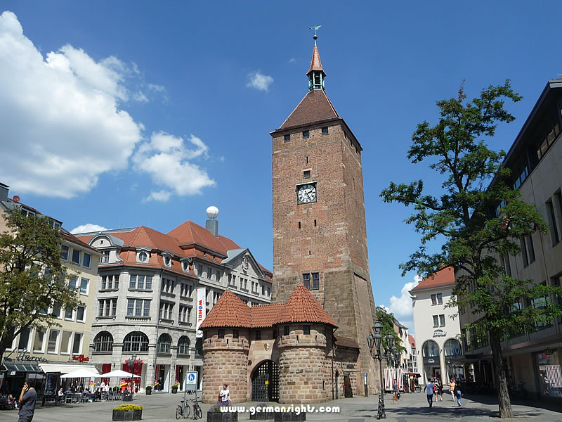 The White Tower, part of the old city fortifications of Nuremberg.