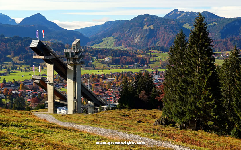 The ski jump above Oberstdorf