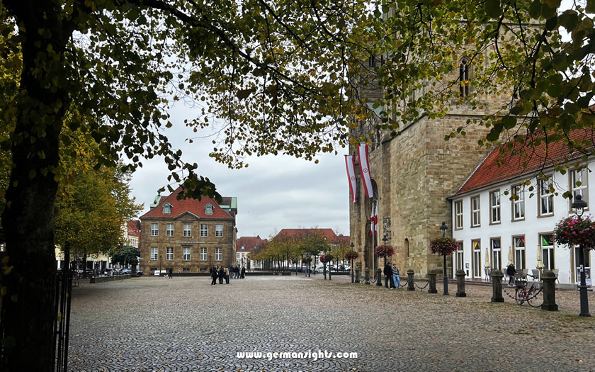 The square in front of St Peter's cathedral in Osnabrück