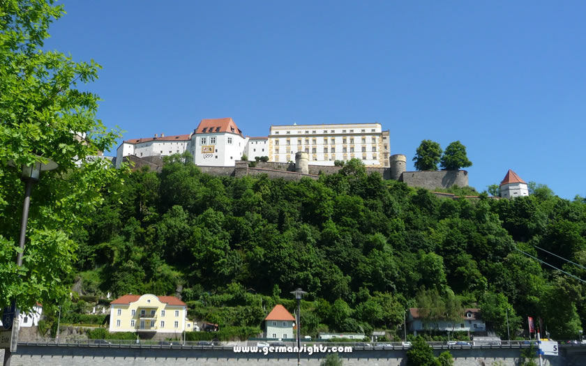 The Obere Veste castle complex above Passau
