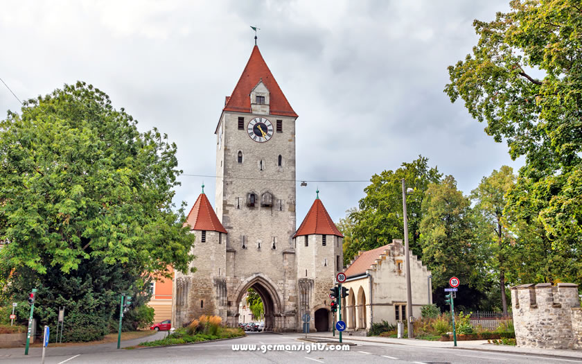 The Osttor - part of the old city fortifications in Regensburg