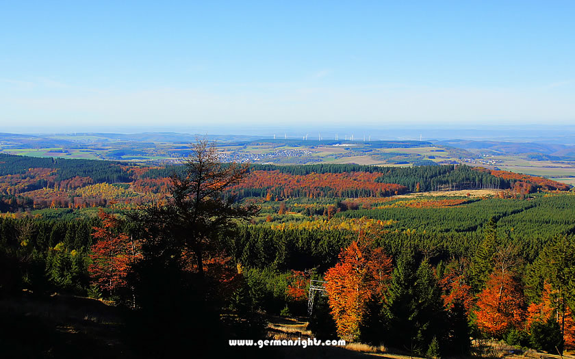 View from the Erbeskopf, the highest point in the Rhineland-Palatinate