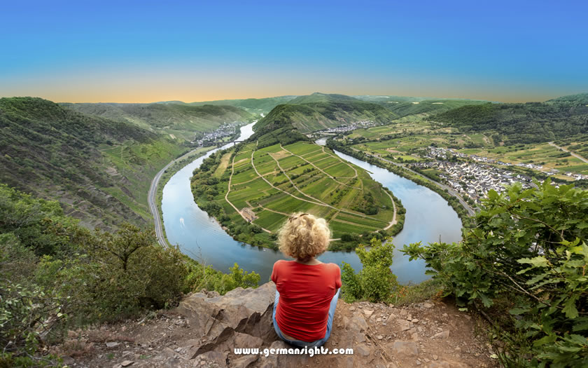 One of the renowned 'loops' in the Moselle valley