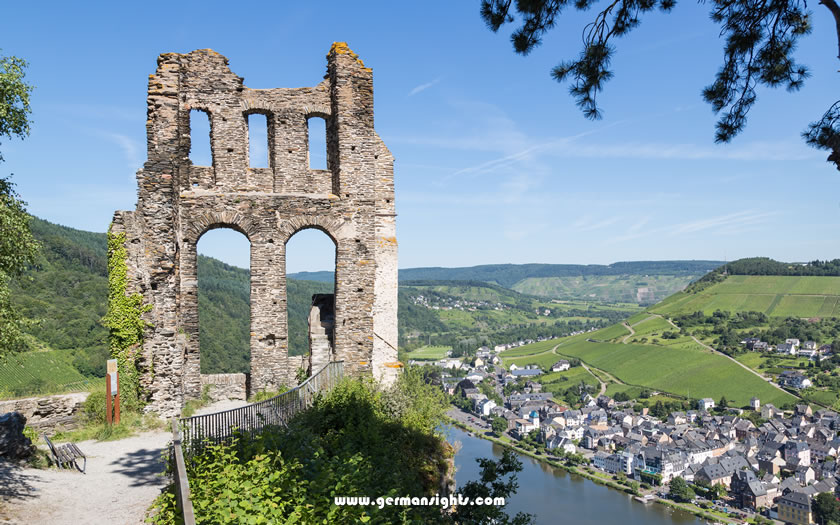 The ruins of Grevenburg castle in the Middle Mosel region