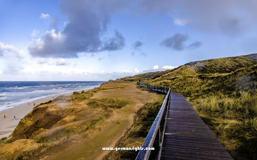 Walkway above the cliffs at Sylt