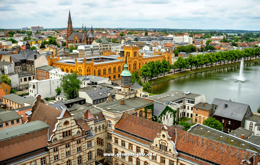View over the old town of Schwerin