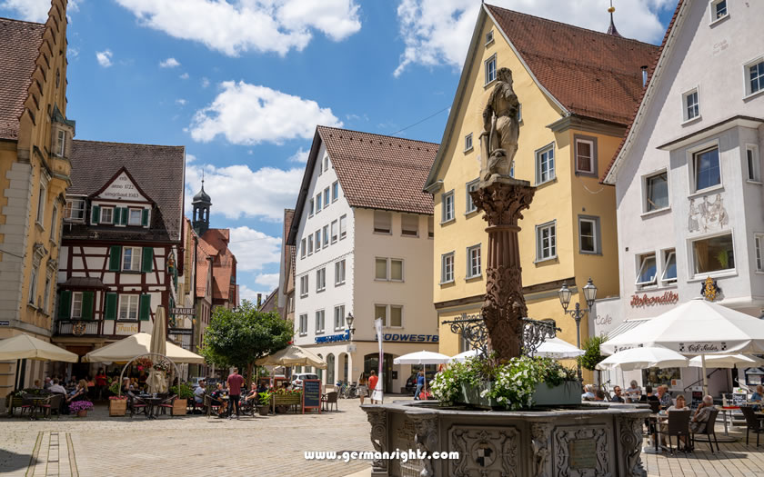 The town centre of Sigmaringen in southern Germany