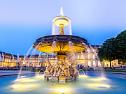 The fountain in the central square of Stuttgart.