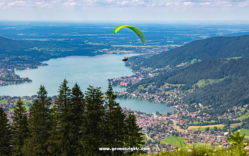 View over the Tegernsee lake in Bavaria