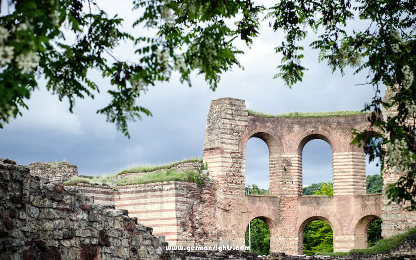 The remains of the Imperial Roman baths in Trier