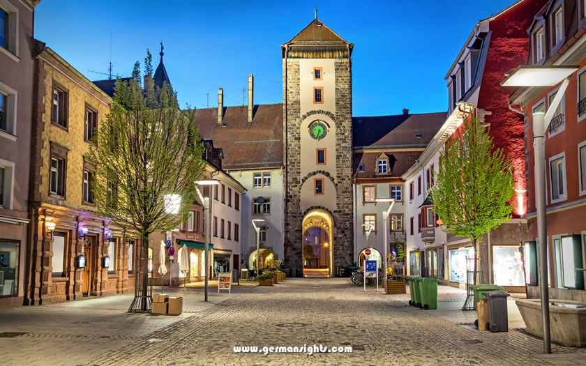 The Upper Gate of the old town walls in Villingen