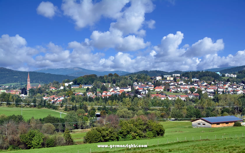 View of Zwiesel in the Bavarian Forest